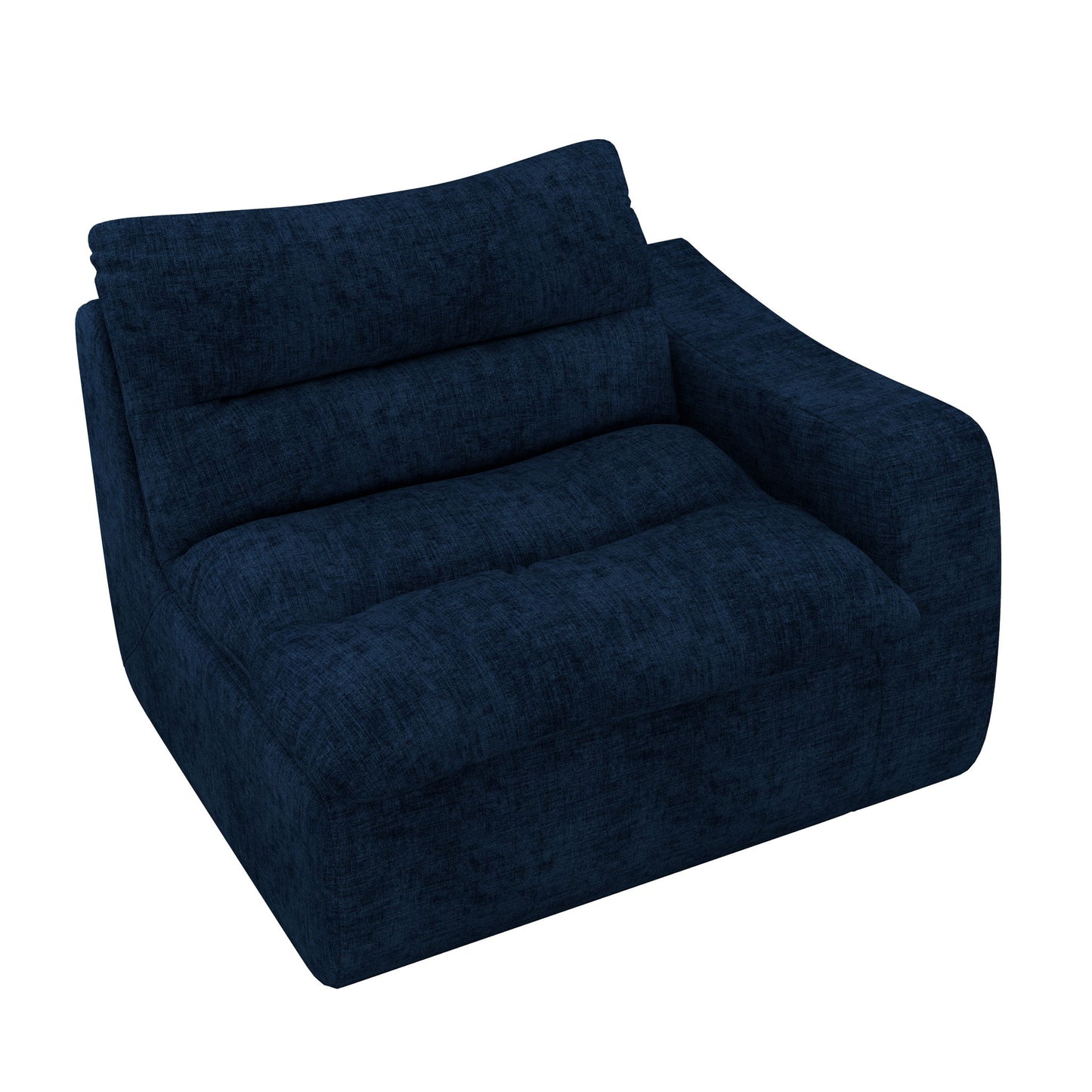 Modern Lazy Floor Sofa With Right Arm, Comfortable Beanbag Lounge