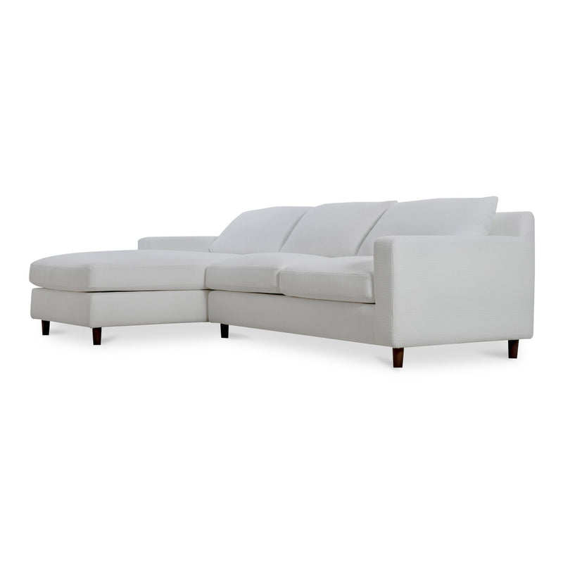 Hutton - Left Sectional - White