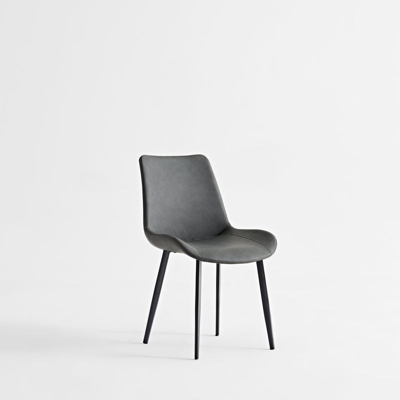 Dining Table Set, Chairs (Set of 2) - Grey