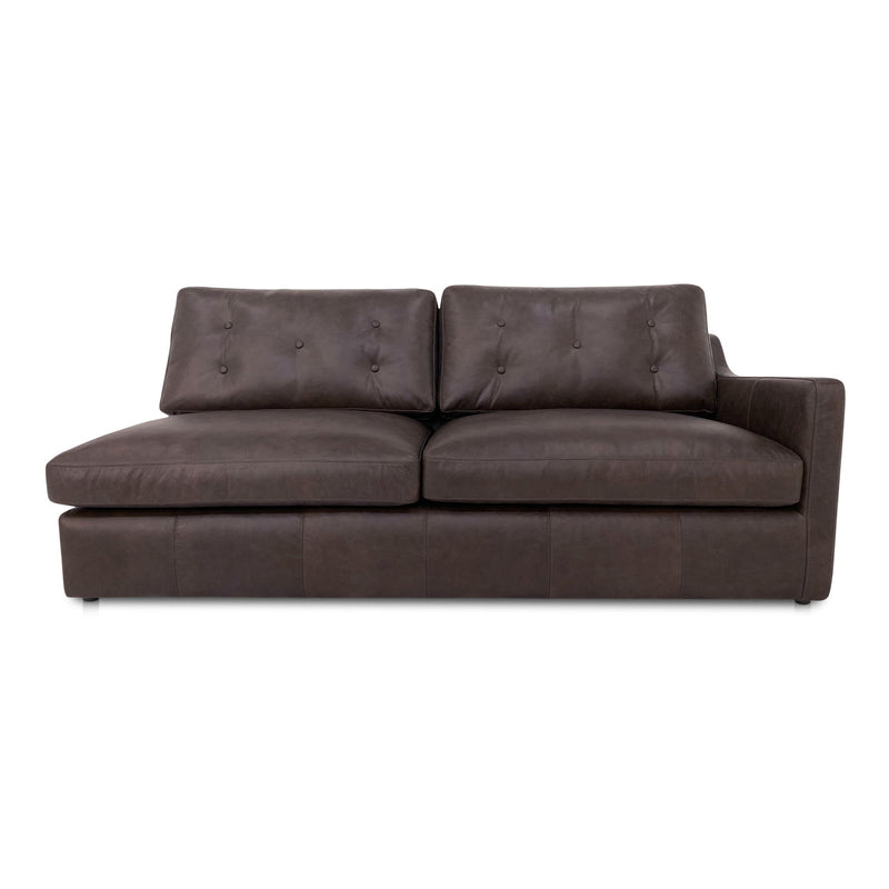 Thurlow - Leather Right Arm Facing Sofa - Espresso Brown