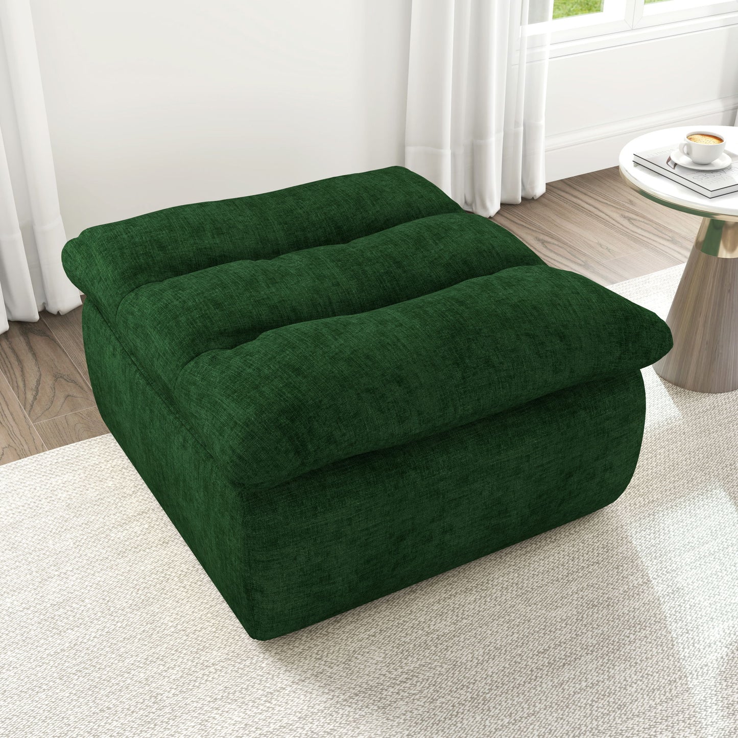 Modern Armless And Backless Lazy Floor Sofa Chair, Comfy Accent Bean Bag Couch