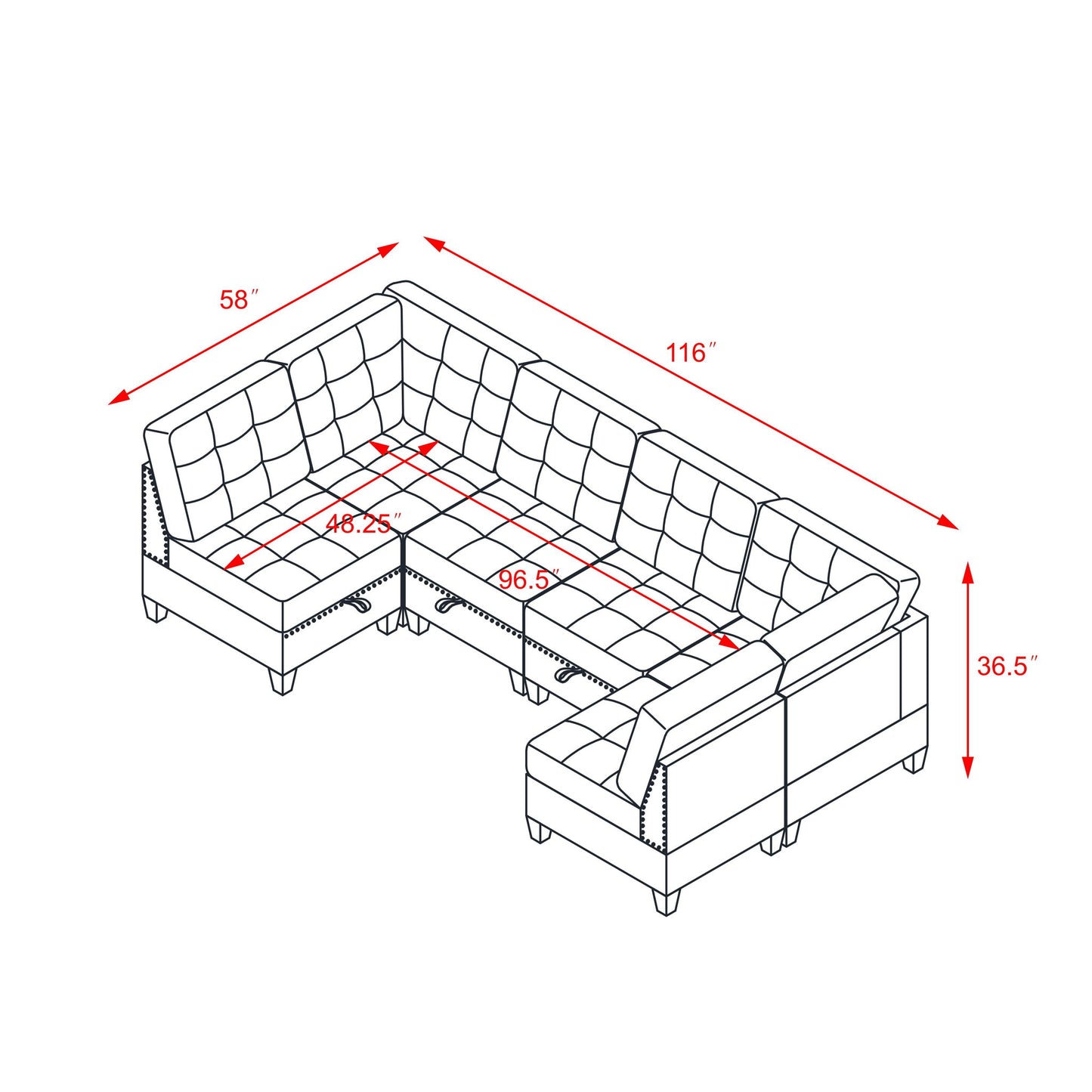 Modular Sectional Sofa, Diy Combination