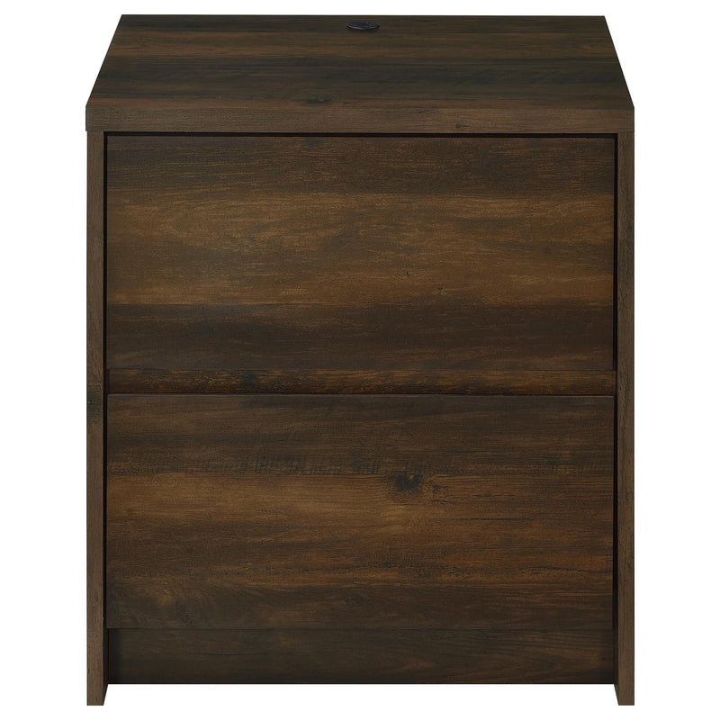 Transitional Nightstand With Dual USB Charging And Motion Sensor Light