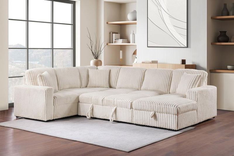 Devonshire - Left Sofa With 2 Pieces Pillow, Box 1 of 3 - Camel