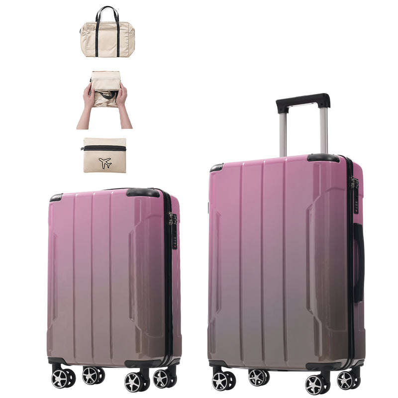 Luggage Sets 3 Piece Suitcase Set with Spinner Wheels, Built-in TSA Lock, Foldable Duffel Bag for Travel Men & Women