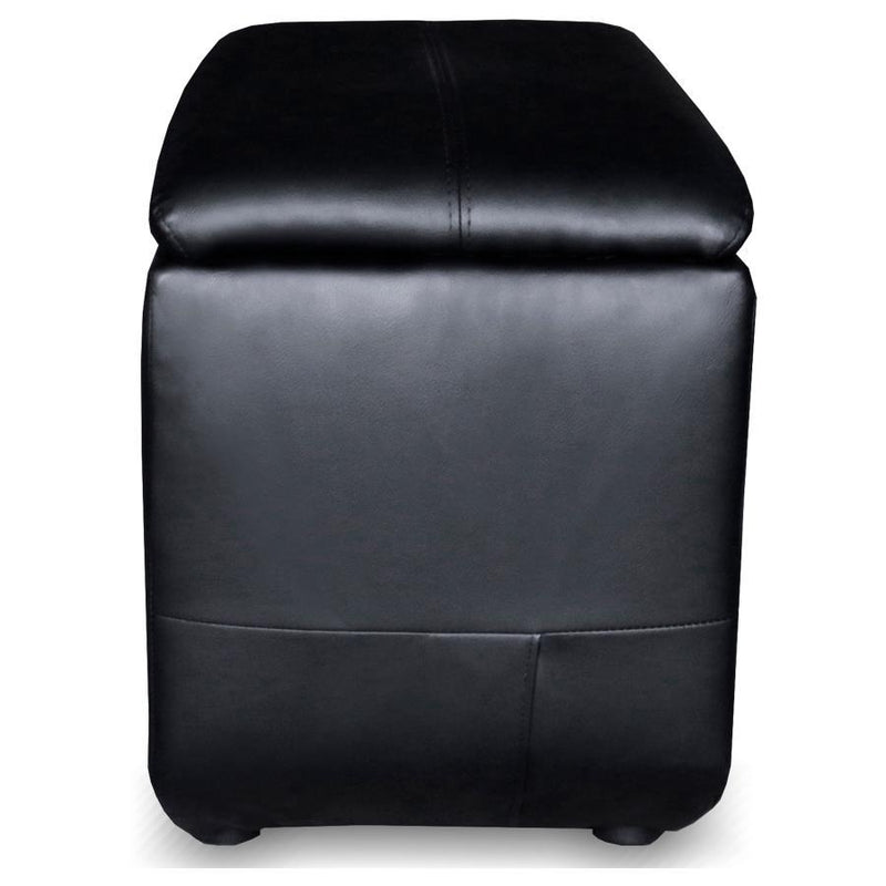 Cyrus - Upholstered Home Theater Storage Wedge Console - Black