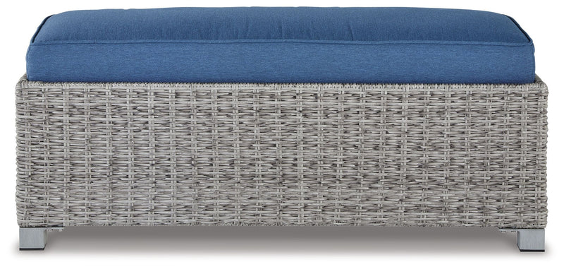 Naples Beach - Bench with Cushion - Light Gray