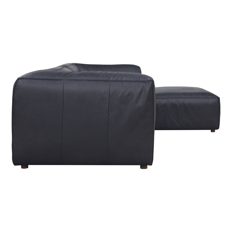 Form - Lounge Modular Leather Sectional - Vantage Black