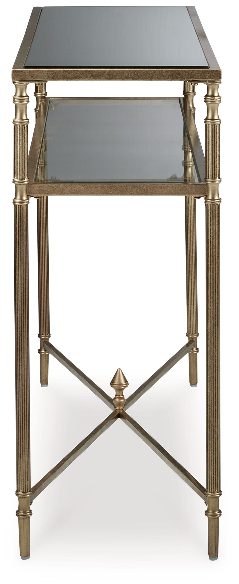 Cloverty - Sofa Table - Aged Gold Finish