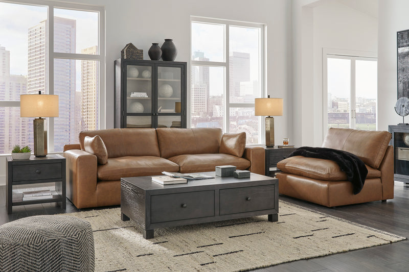 Ashley Furniture Emilia Genuine Leather Cloud Sectional