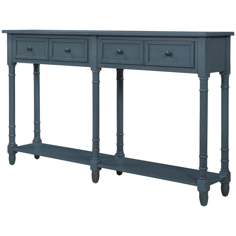 Hearth & Haven Daniel - Console Table With 2 Storage Drawers And Bottom Shelf