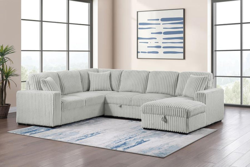 Devonshire - Loveseat With Pull-out Sleeper, Box 2 of 3 - Gray