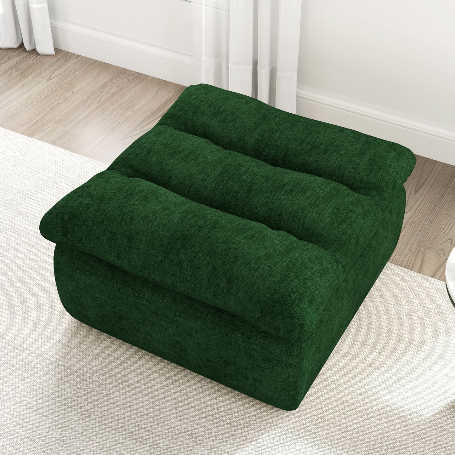 Modern Armless And Backless Lazy Floor Sofa Chair, Comfy Accent Bean Bag Couch