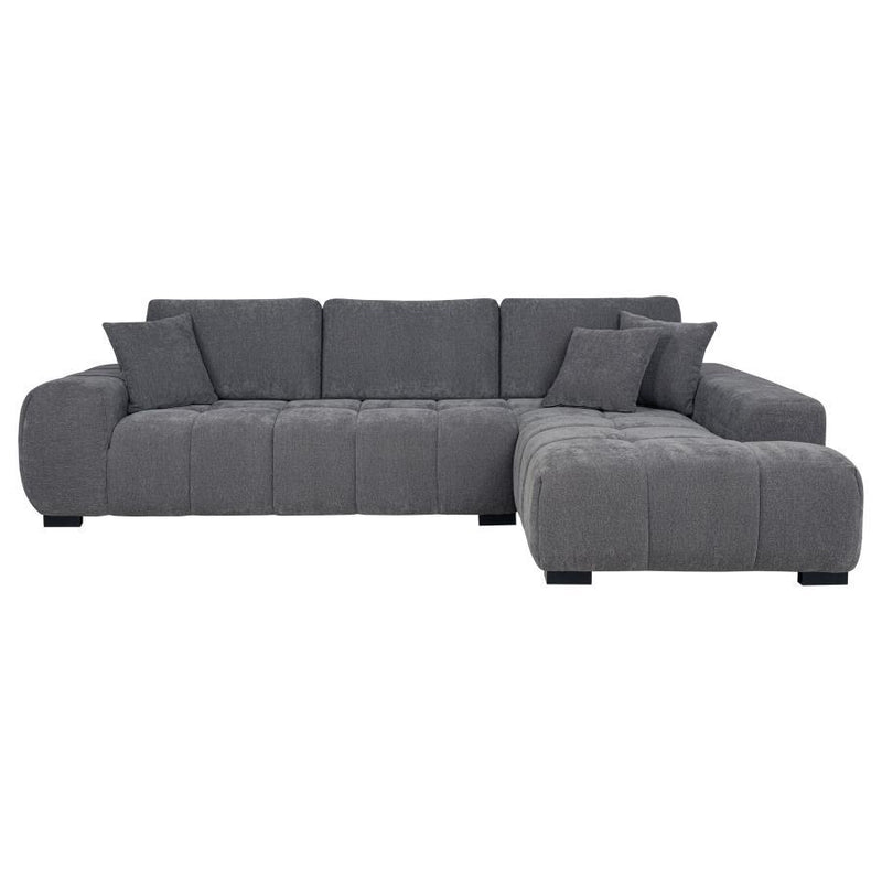 Octavia - RAF Chaise With Pillows, Box 2 of 2 - Charcoal Gray