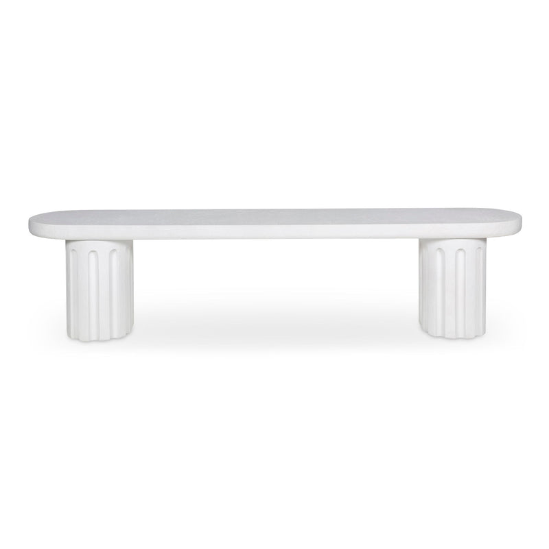 Eris - Outdoor Dining Bench - White