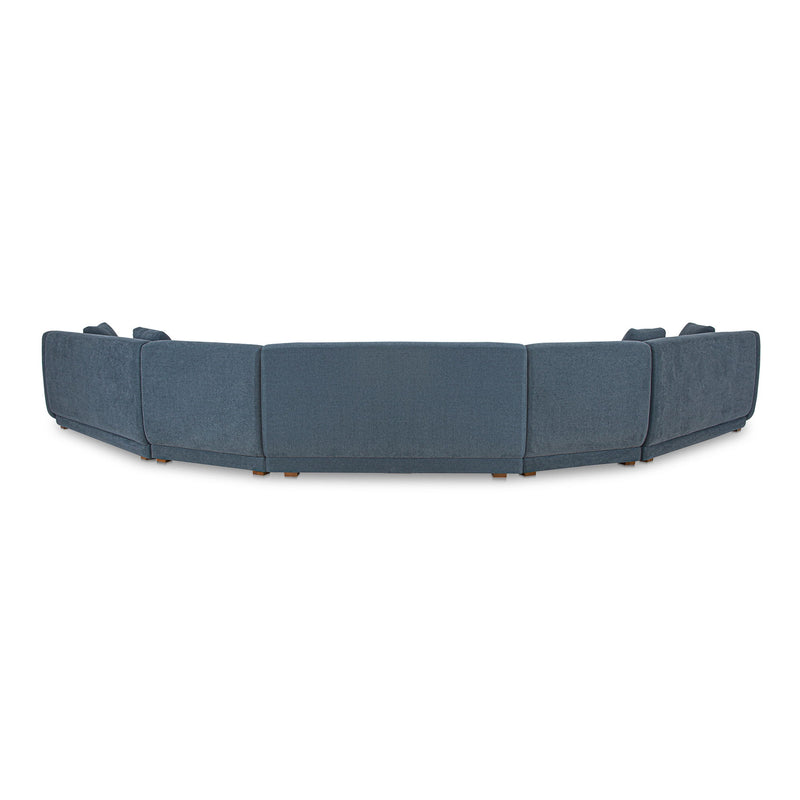 Fraser - 5 Piece Modular Sectional - Deep Blue