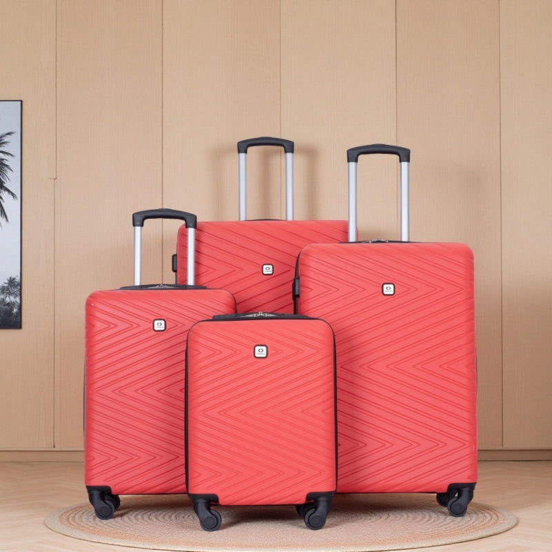 Luggage 4 Piece Lightweight Suitcase With Rotating Wheels With Tsa Lock,