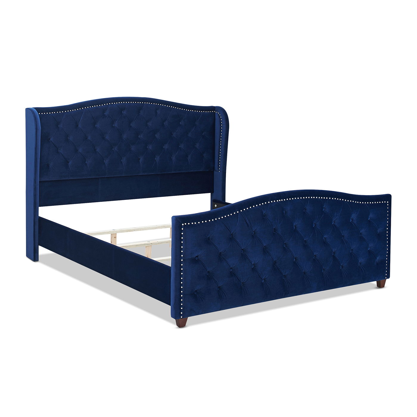 Marcella - Upholstered Shelter Headboard Bed Set