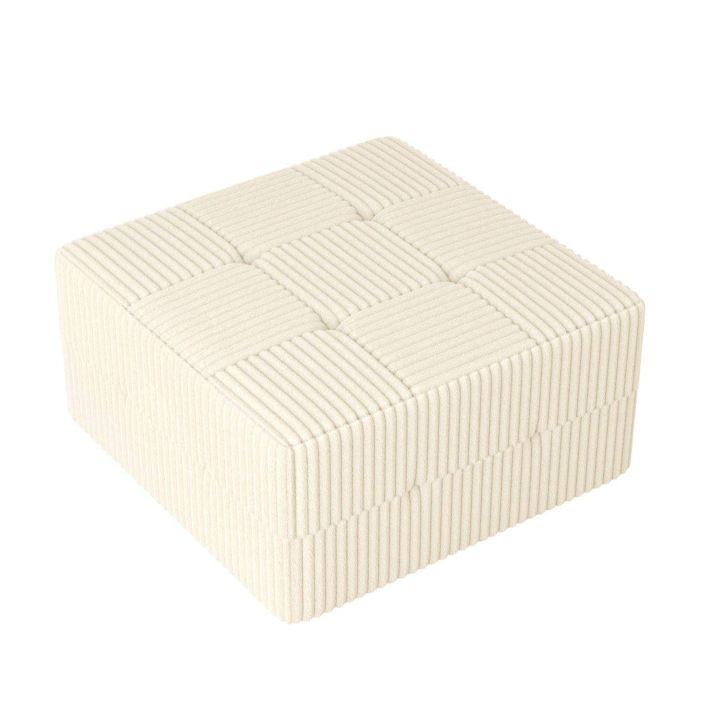 Modern Minimalist Ottoman Sofa Compressed Sectional Corduroy Couch Sleeper