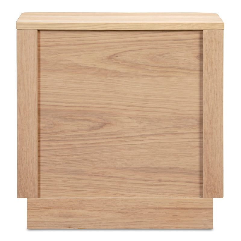 Round Off - Tall Nightstand - Light Brown