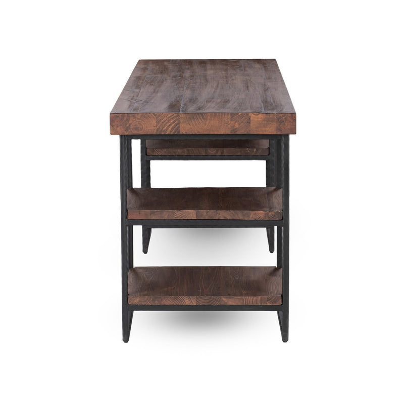 Morella - Iron Desk - Dark Brown