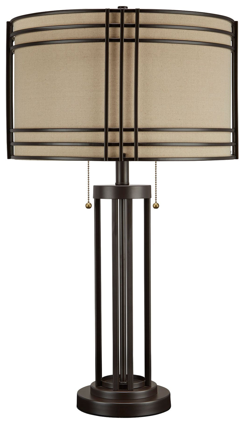 Hanswell - Metal Table Lamp - Dark Brown