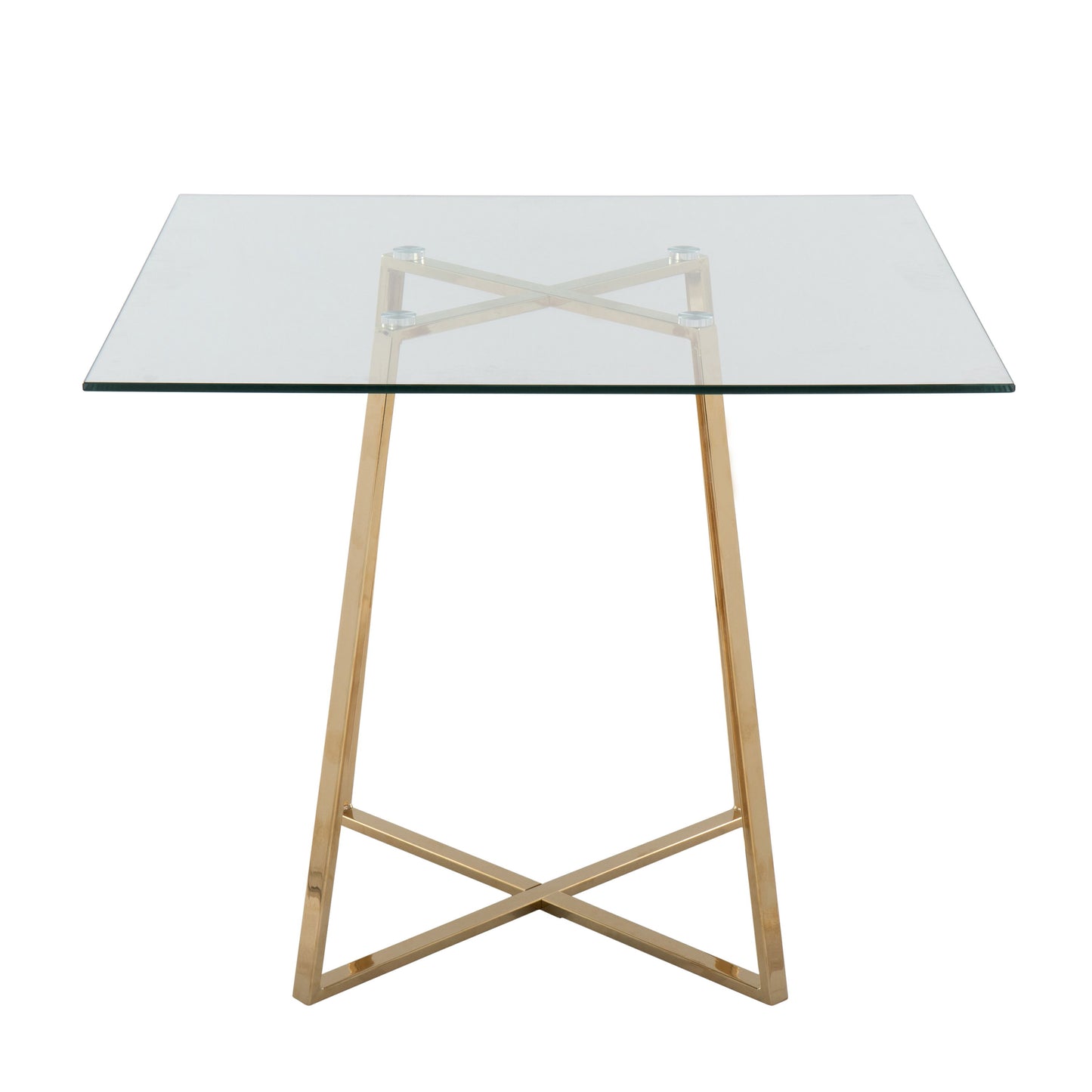 Cosmo - Contemporary / Glam Square Dining Table Legs - Clear