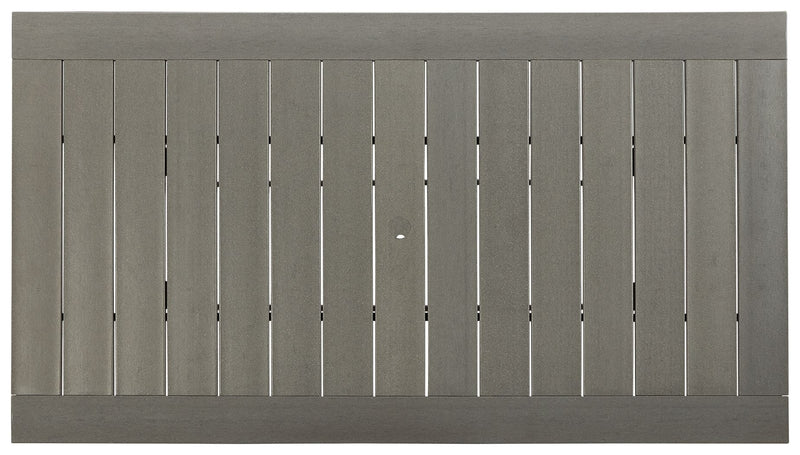 Visola - RECT Dining Table w/Umb OPT - Gray