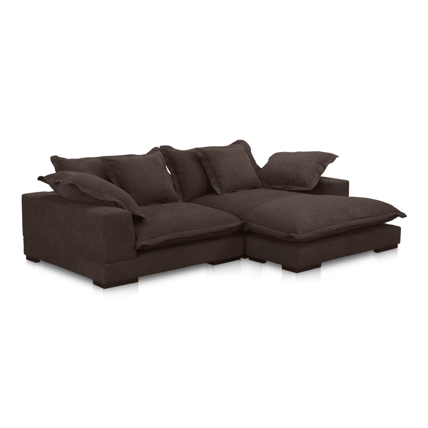 Daydream - Performance Fabric Sectional - Dark Brown