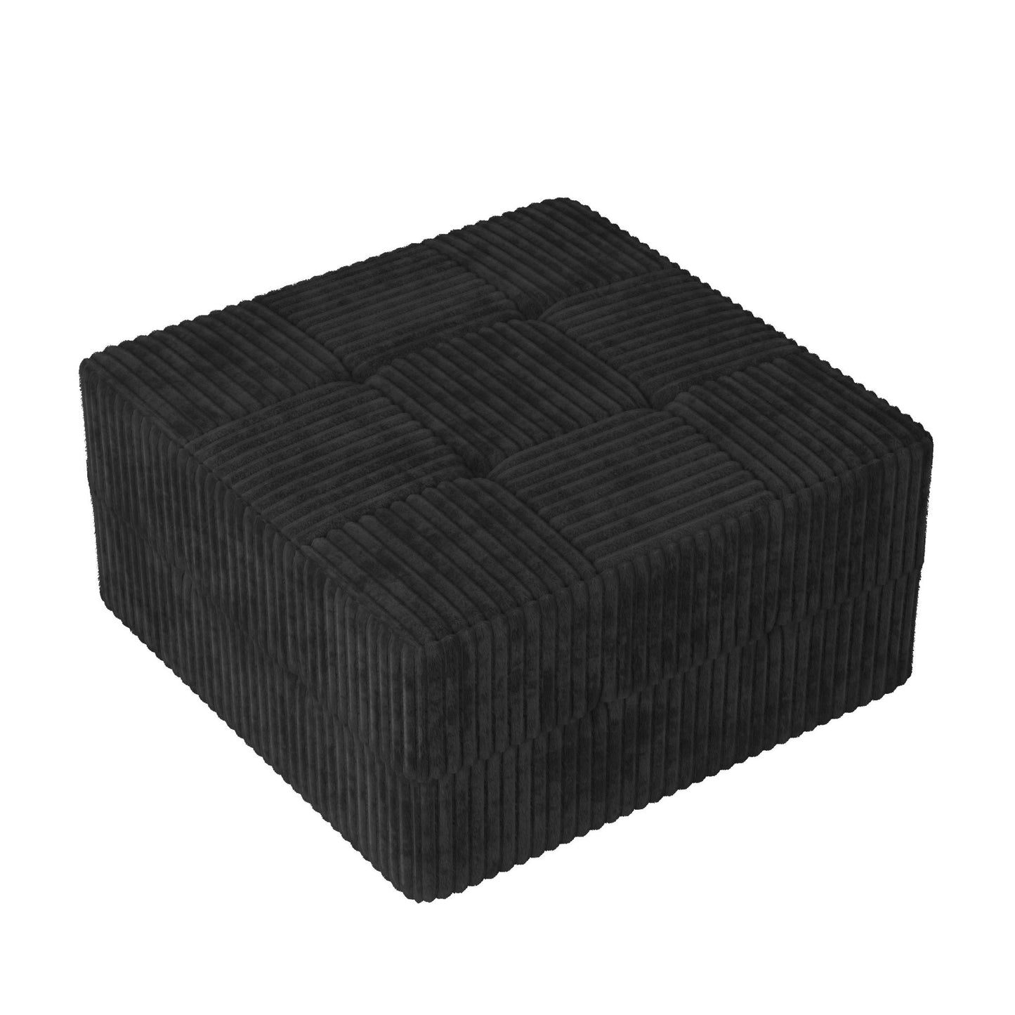 Modern Minimalist Ottoman Sofa Compressed Sectional Corduroy Couch Sleeper