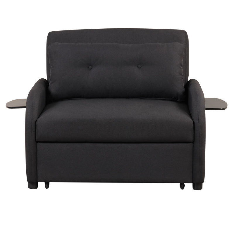 Versatile Pull Out Sofa Sleeper 3 In 1 With Wing Table & USB Charge, Compact Design