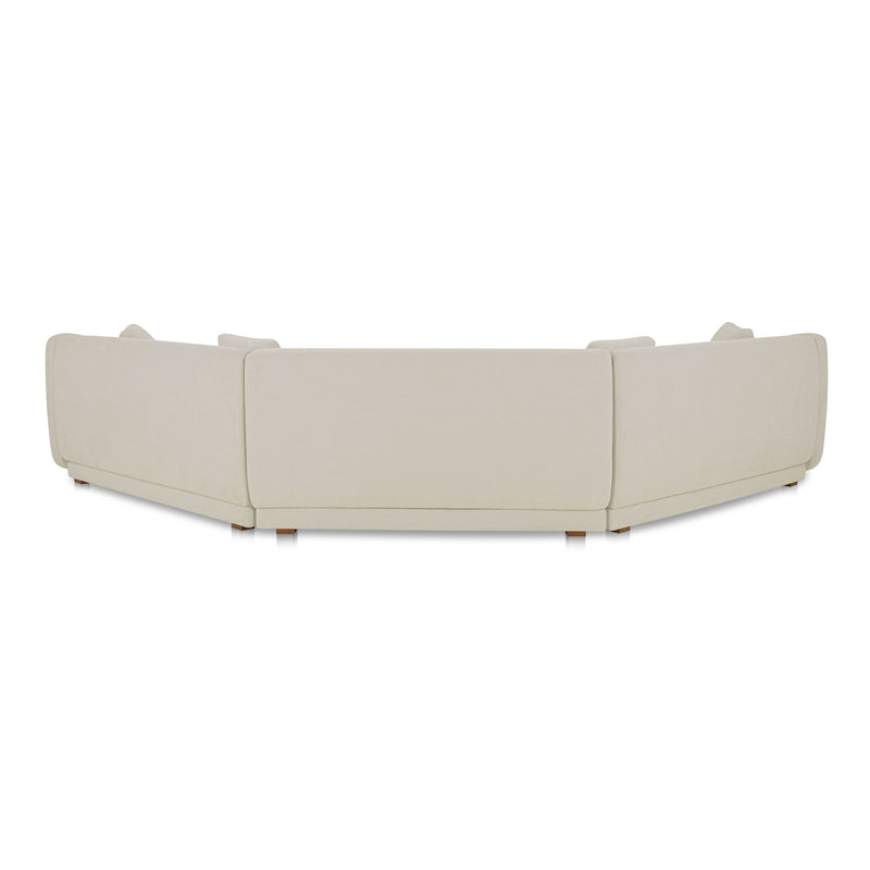 Fraser - 3 Piece Modular Sectional With Wedge Slipper - White