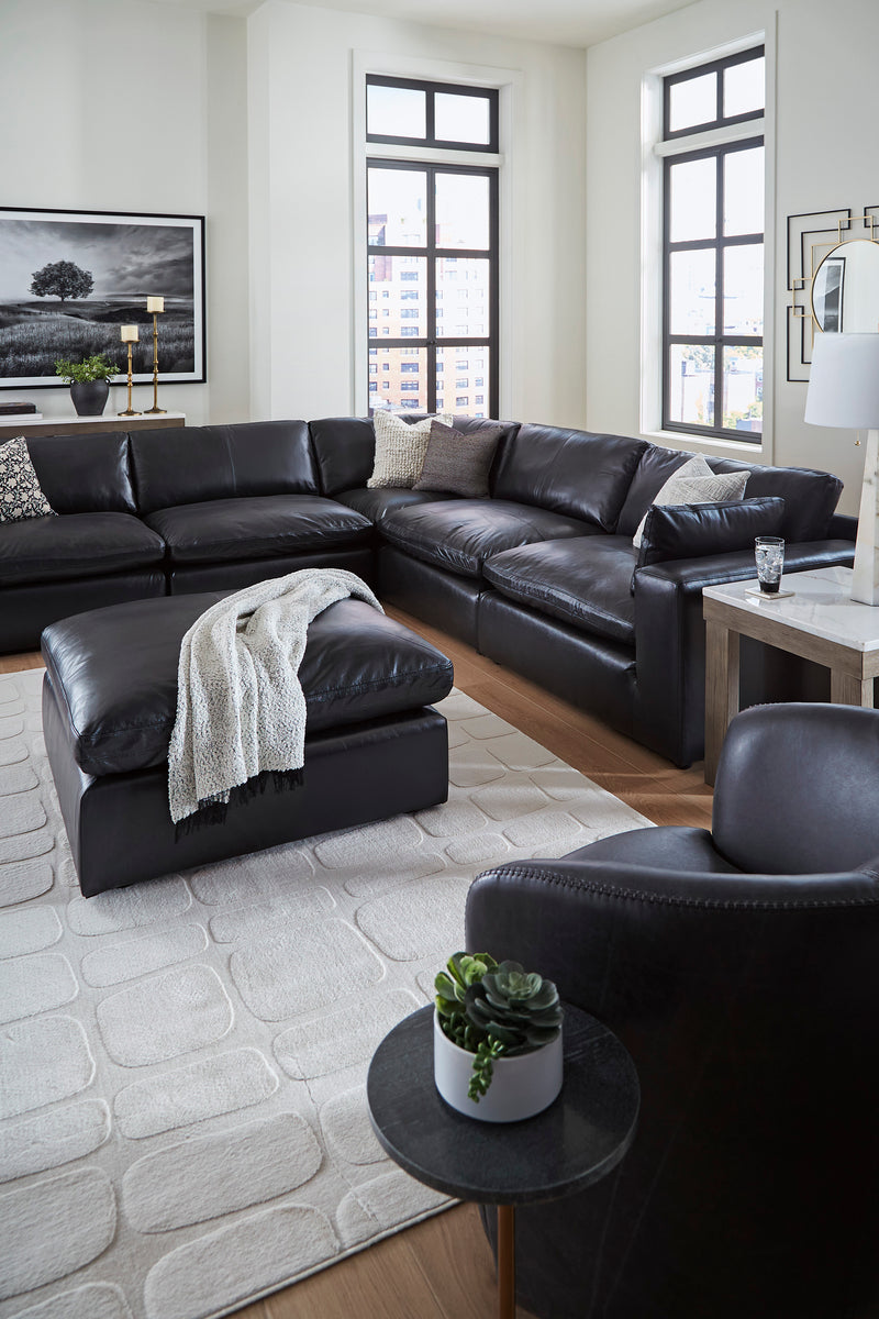 Ashley Furniture Emilia Genuine Leather Cloud Sectional