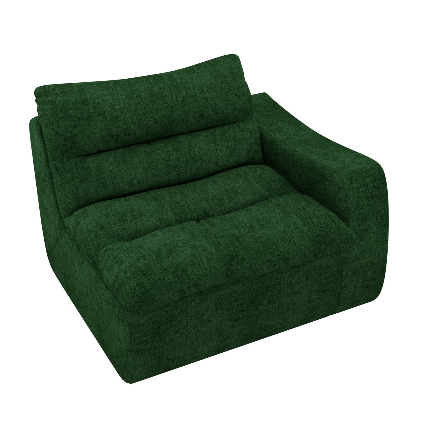 Modern Lazy Floor Sofa With Right Arm, Comfortable Beanbag Lounge