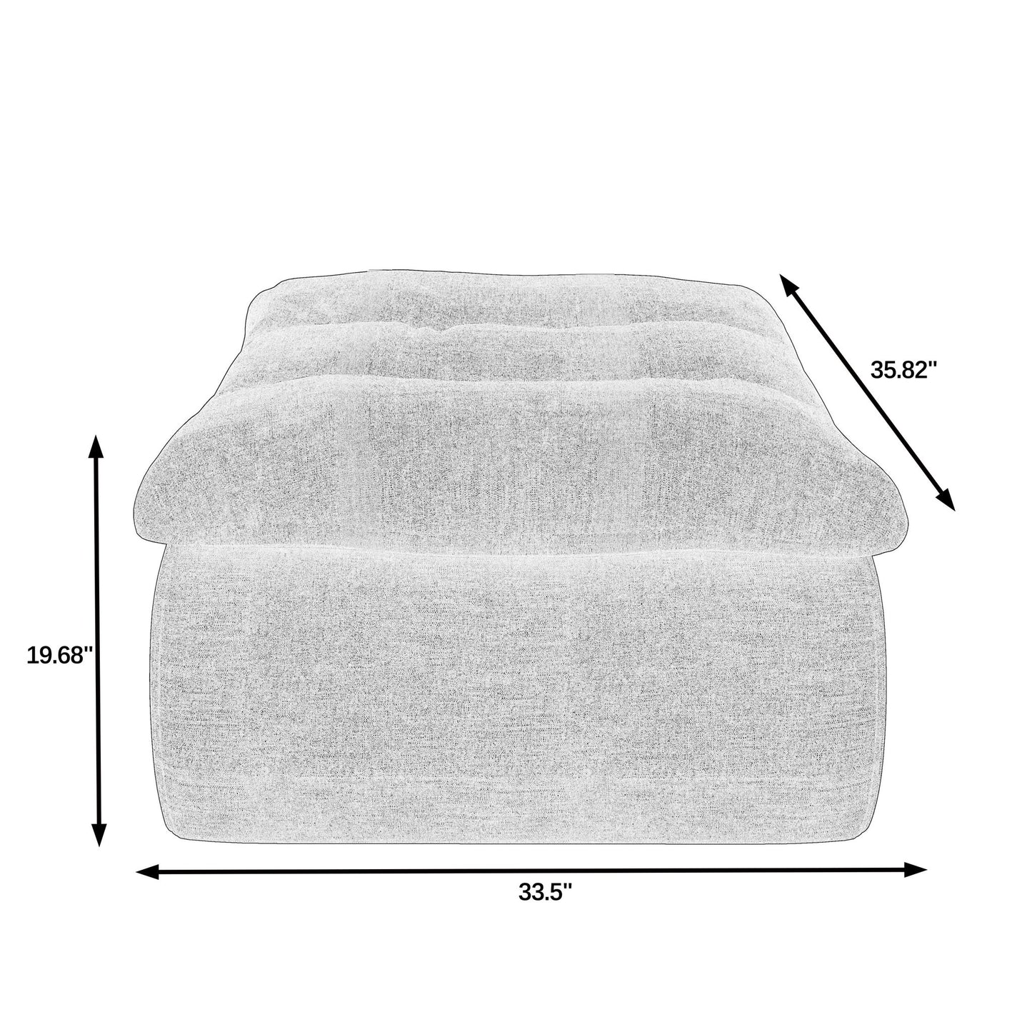 Modern Armless And Backless Lazy Floor Sofa Chair, Comfy Accent Bean Bag Couch