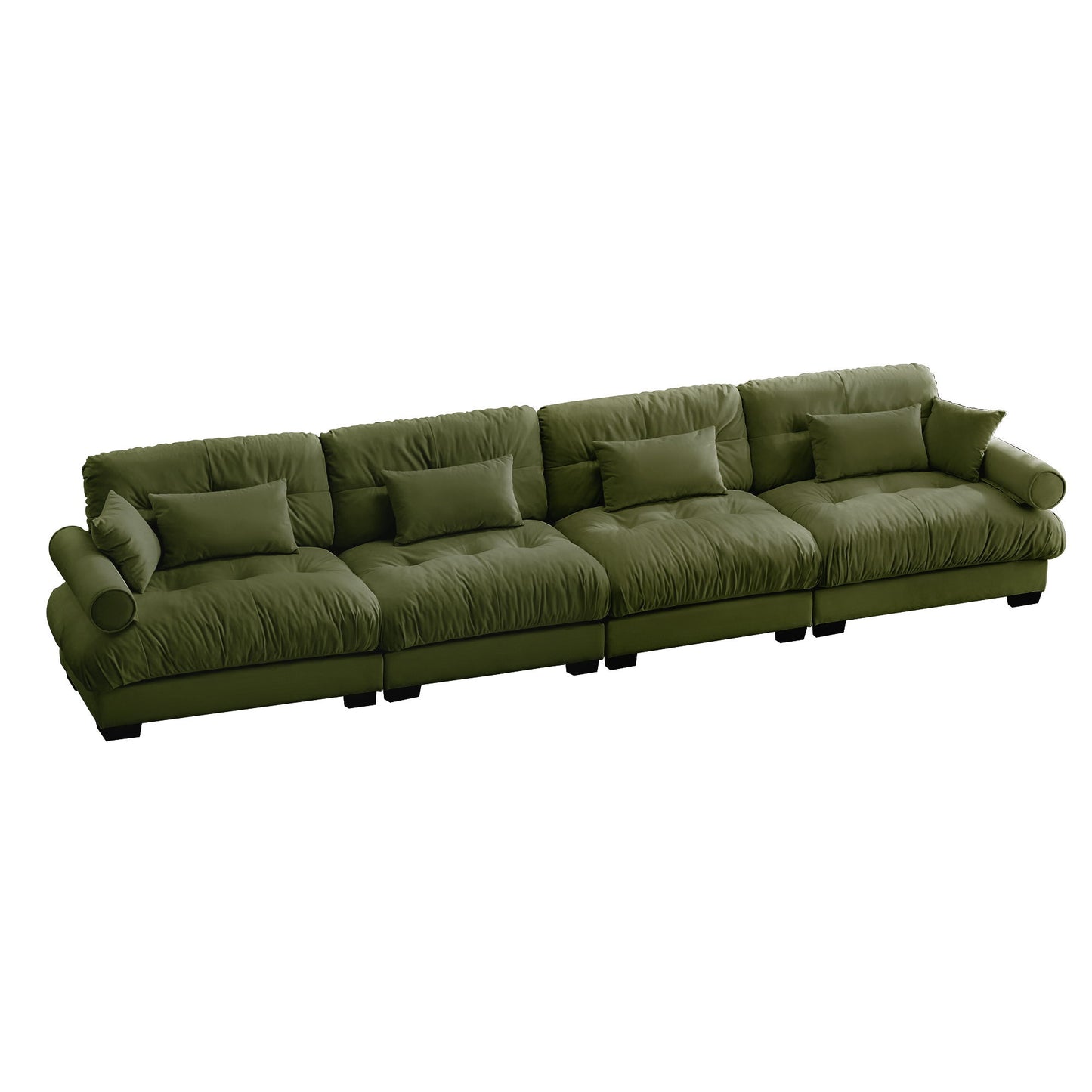 Super Comfort Oversized Modular Velvet Sectional Sofa, Deep Seat Convertible L Shaped Couch