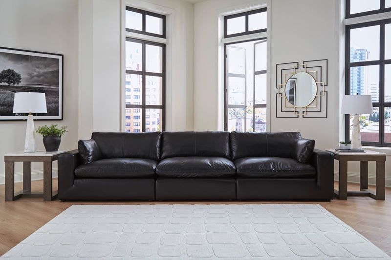 Ashley Furniture Emilia Genuine Leather Cloud Sectional