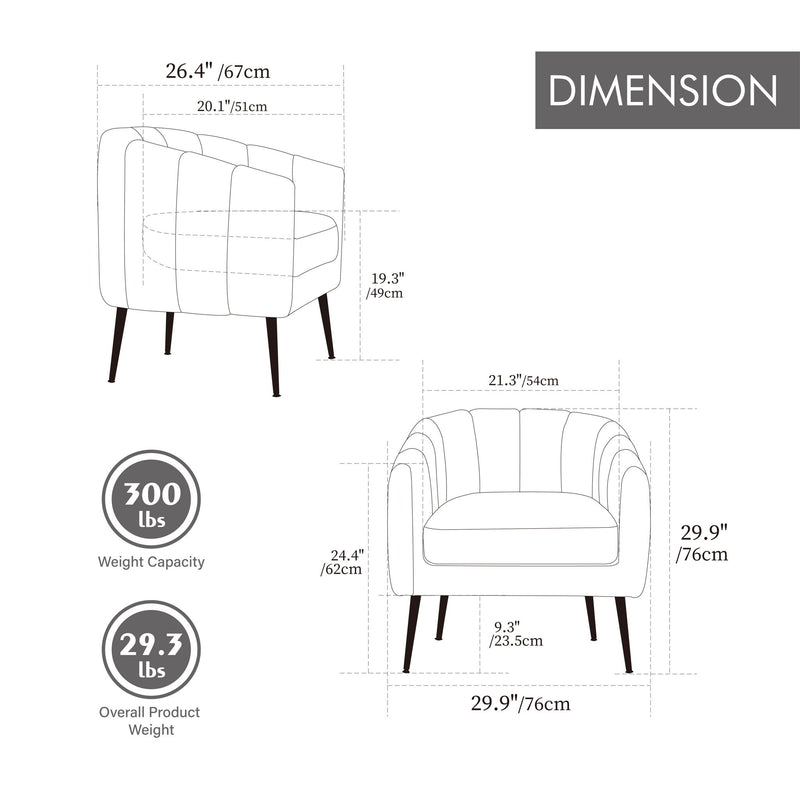 3 Piece Living Room Furniture Set Sofa & Armchairs
