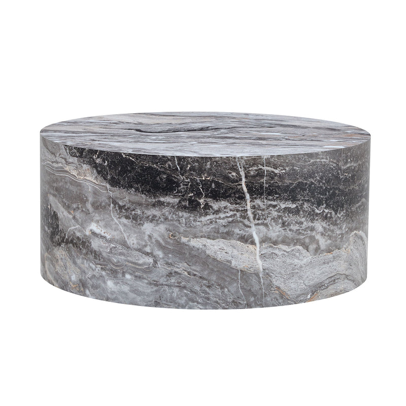 Cylindrical Coffee Table With Material For Living Room