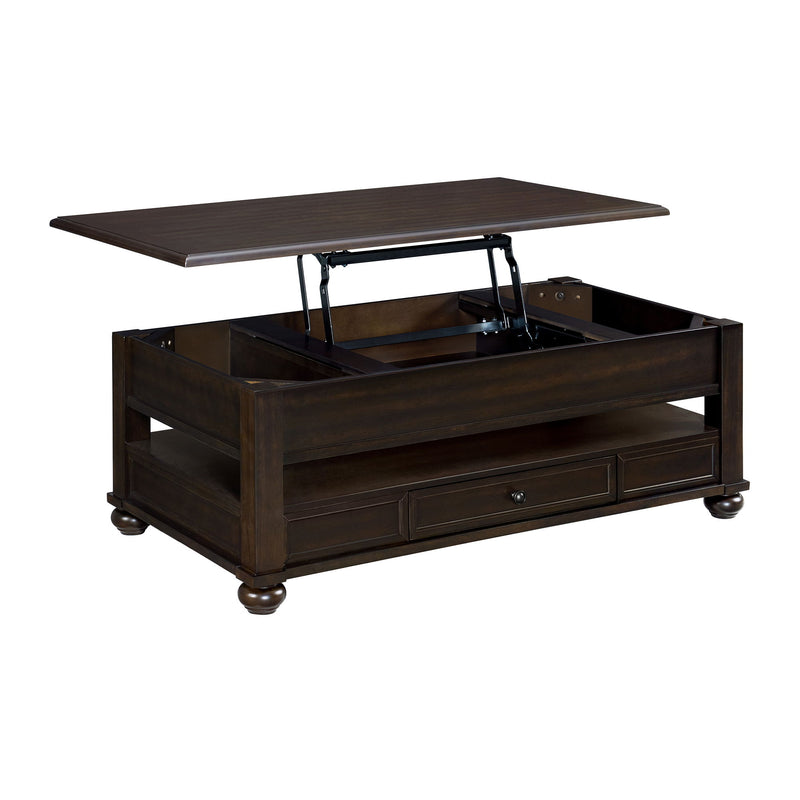 Wagner - Rectangular Lift-Top Coffee Table With Casters - Cherry