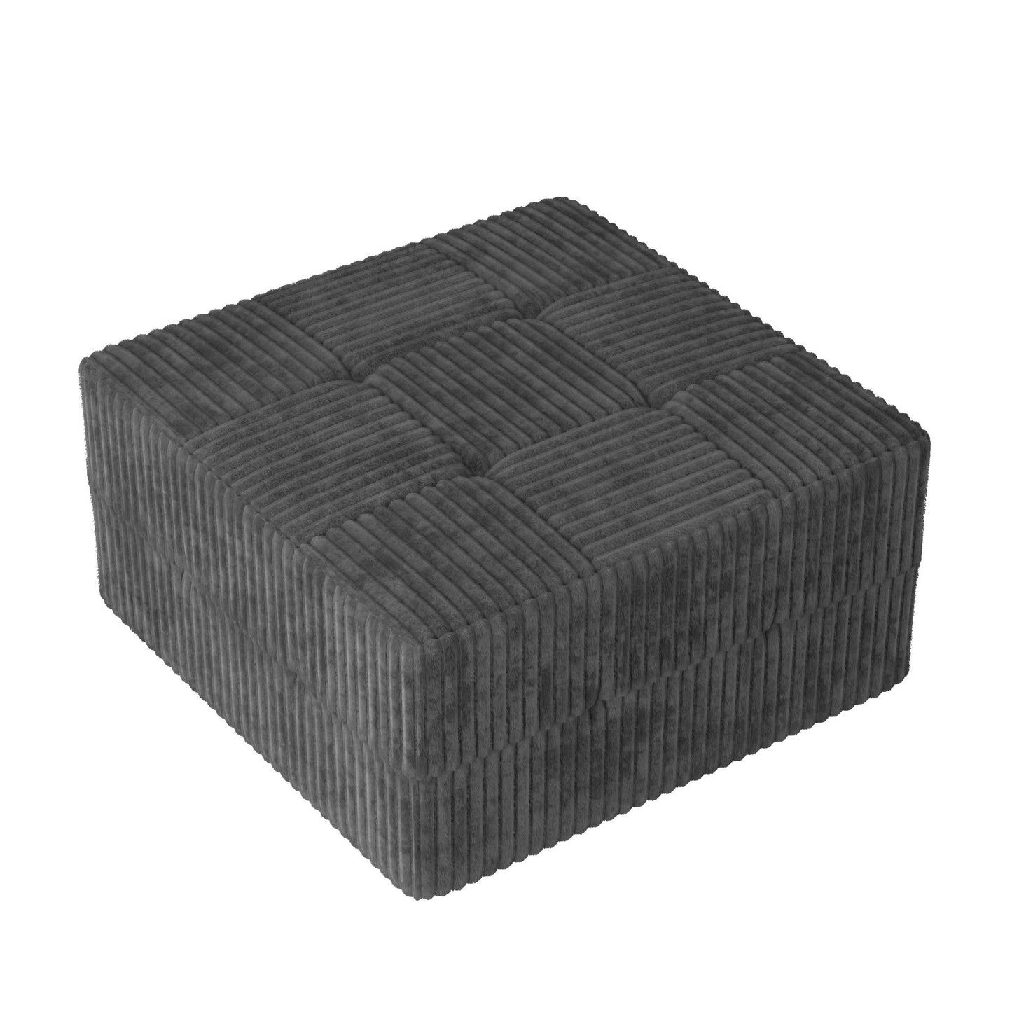 Modern Minimalist Ottoman Sofa Compressed Sectional Corduroy Couch Sleeper