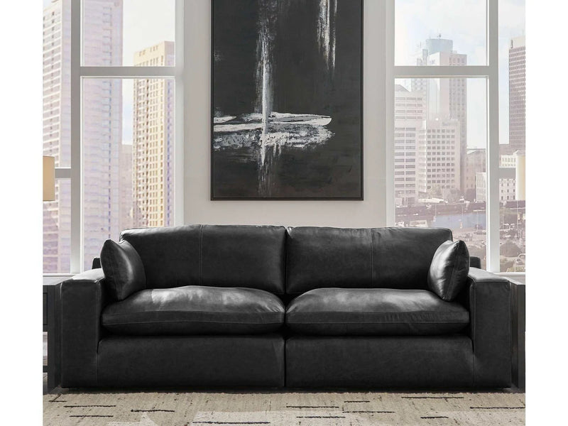 Ashley Furniture Emilia Genuine Leather Cloud Sectional