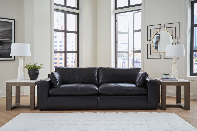 Ashley Furniture Emilia Genuine Leather Cloud Sectional
