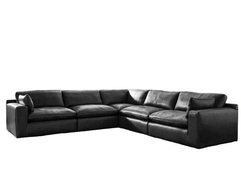 Ashley Furniture Emilia Genuine Leather Cloud Sectional
