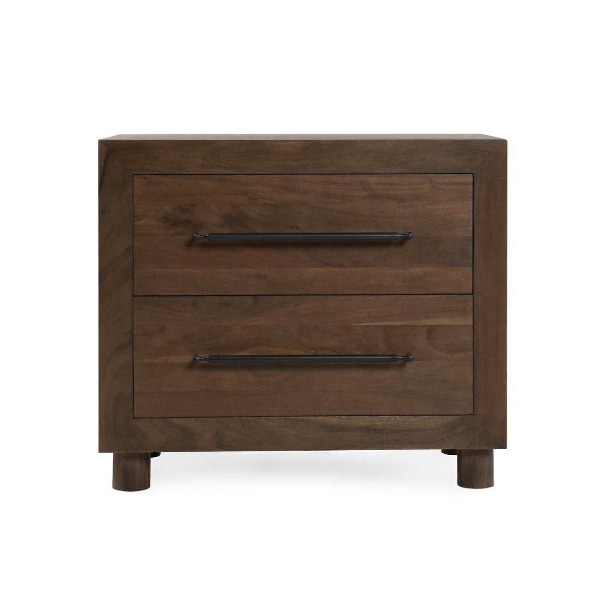 Jaxon - Wood 2 Drawer Nightstand - Cocoa Brown