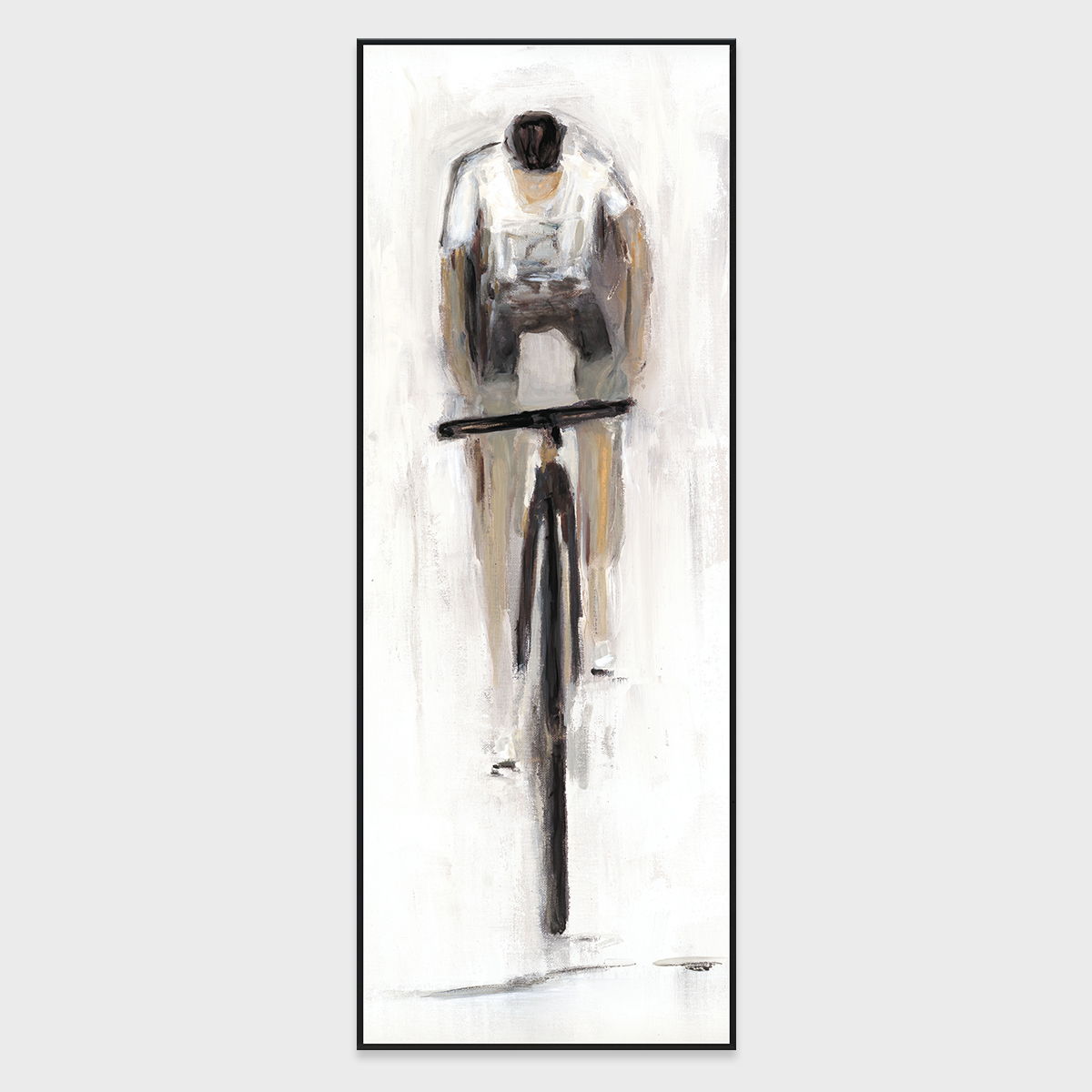 Dane - 30" x 80" Canvas Art - White / Gray