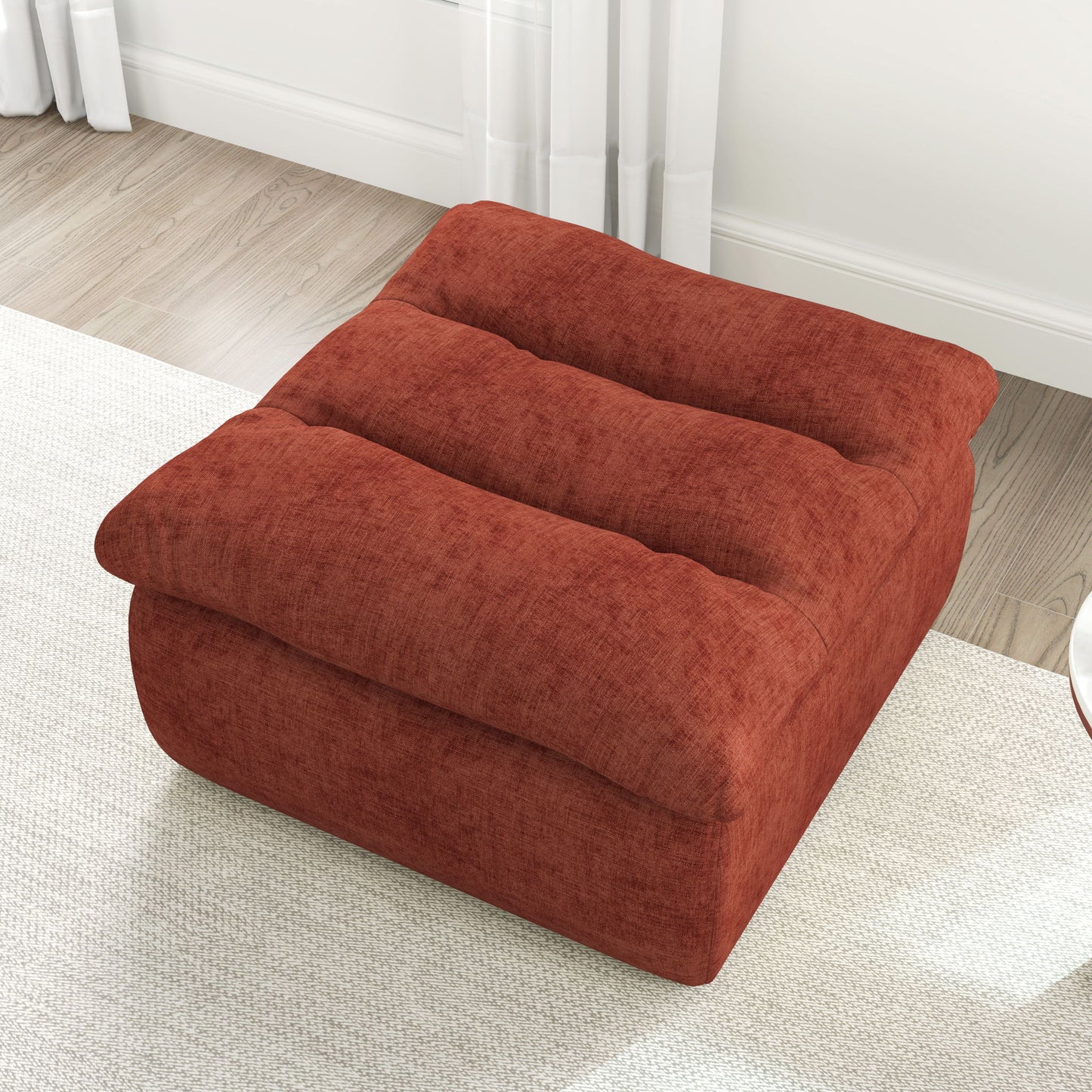 Modern Armless And Backless Lazy Floor Sofa Chair, Comfy Accent Bean Bag Couch