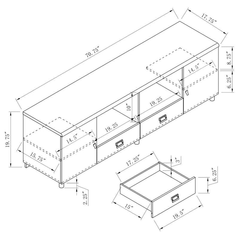 Burkett - Top & Base, Box 1 of 2 - White High Gloss