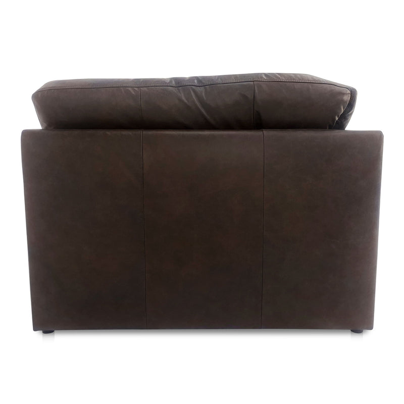 Thurlow - Leather Corner Chair - Espresso Brown
