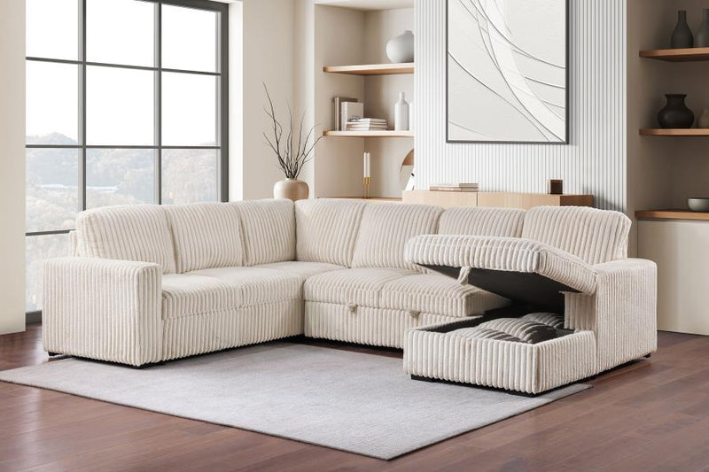 Devonshire - Loveseat With Pull-out Sleeper, Box 2 of 3 - Camel